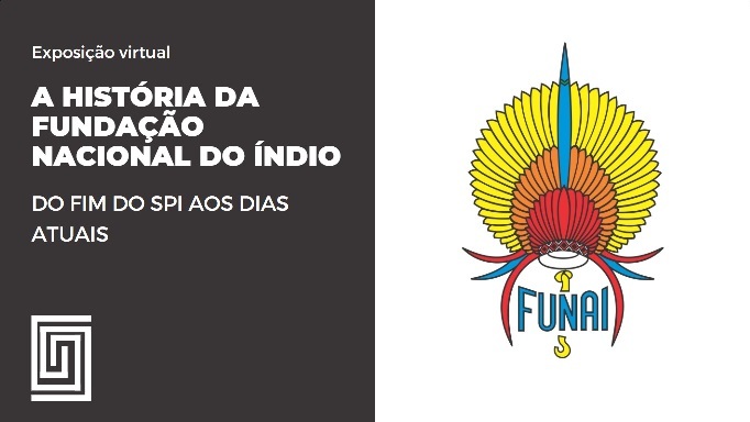 Imagem do slide inicial da exposição "A história da Fundação Nacional do Índio: do fim do SPI aos dias atuais".