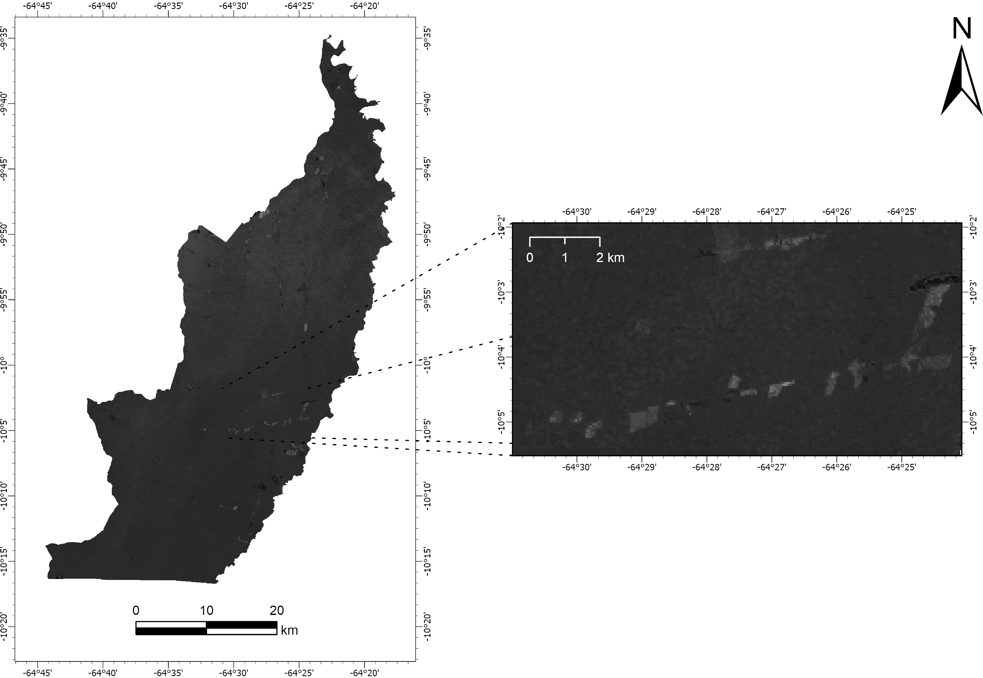 Imagem 3. Áreas desmatadas na TI Karipuna (julho de 2021 a maio de 2022).