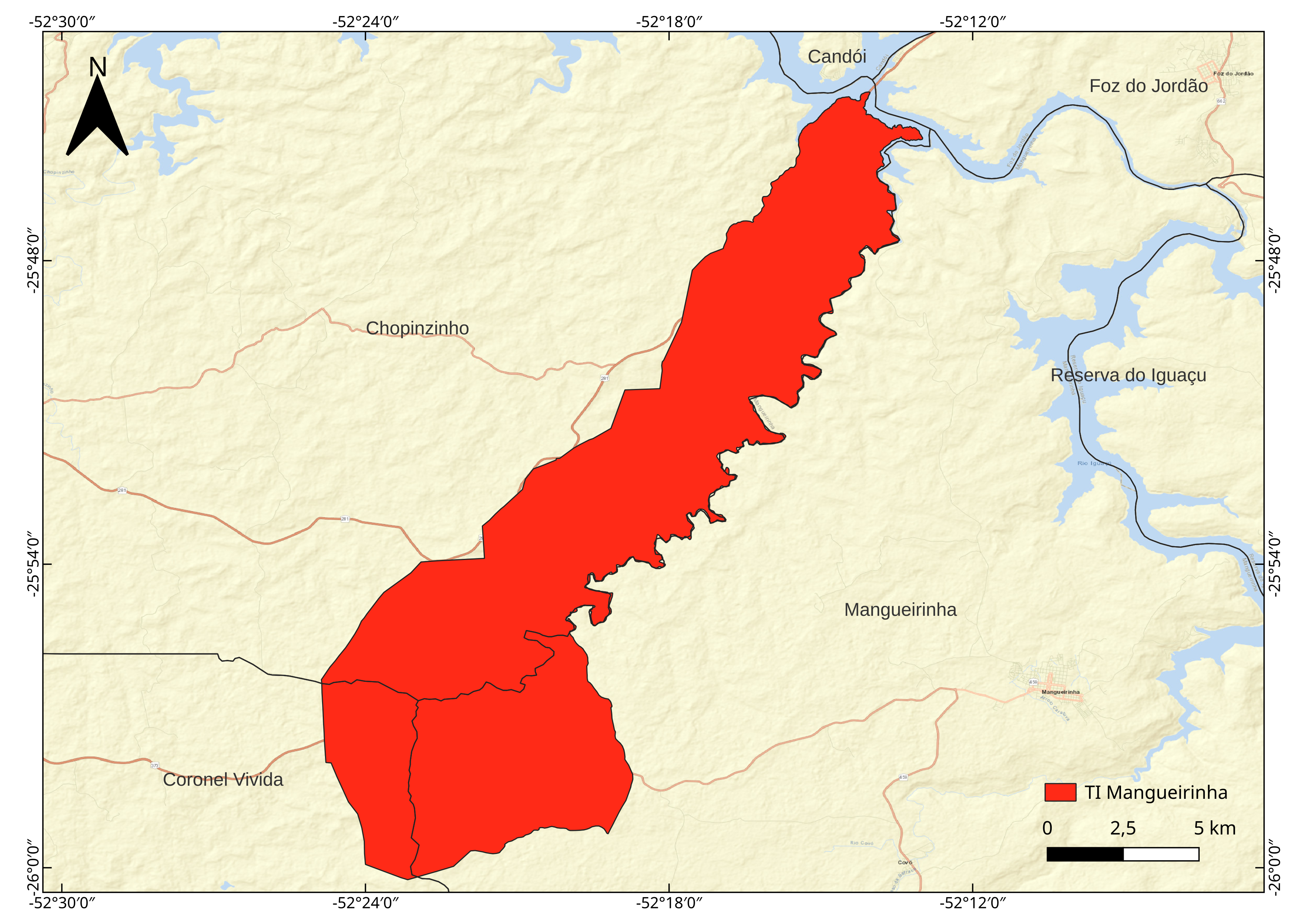 Imagem 1. Mapa de localização da TI Mangueirinha